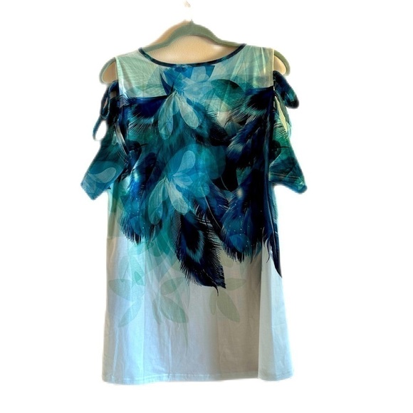 SHEIN Women’s Short Sleeve Cold Shoulder Knit Top - NWOT - Size XL - Mint! - Picture 2 of 6